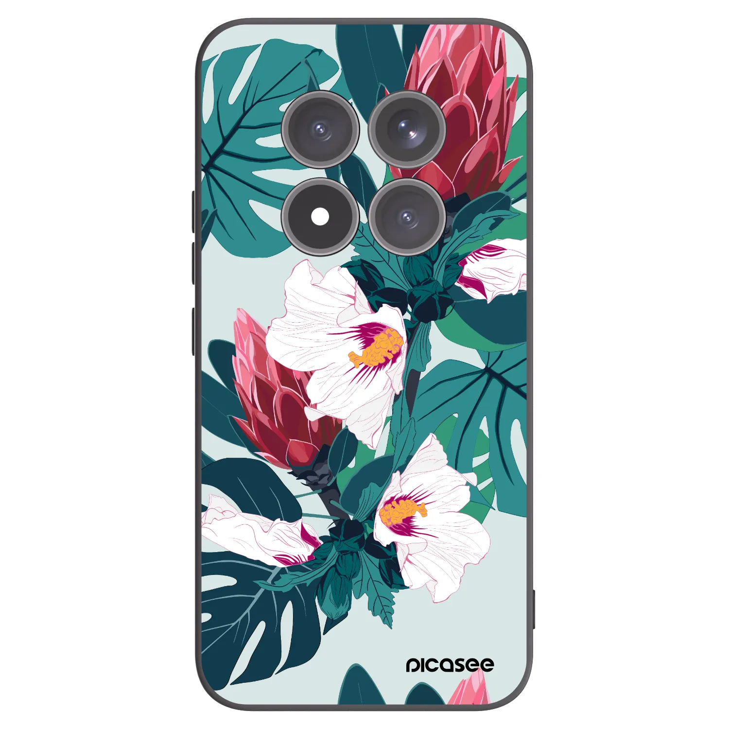 Picasee silikonski črni ovitek za Xiaomi Redmi Note 15 Pro+ - Rhododendron