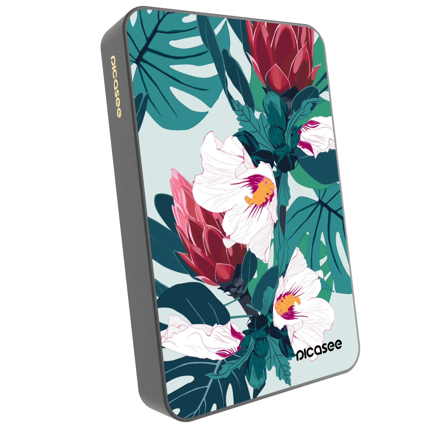 Picasee Prenosna baterija z MagSafe 10 000 mAh Siva - Rhododendron