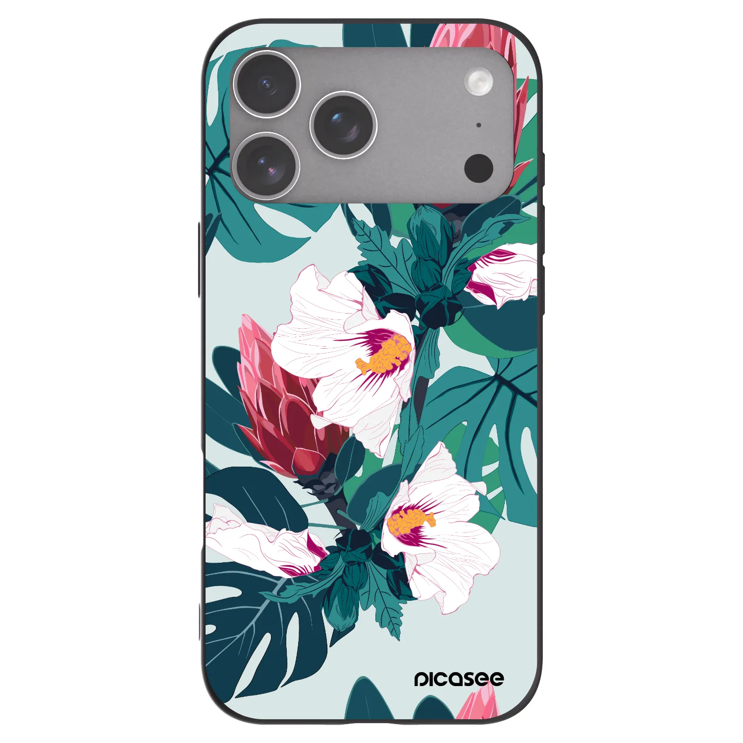 Picasee silikonski črni ovitek za Apple iPhone 18 Pro Max - Rhododendron