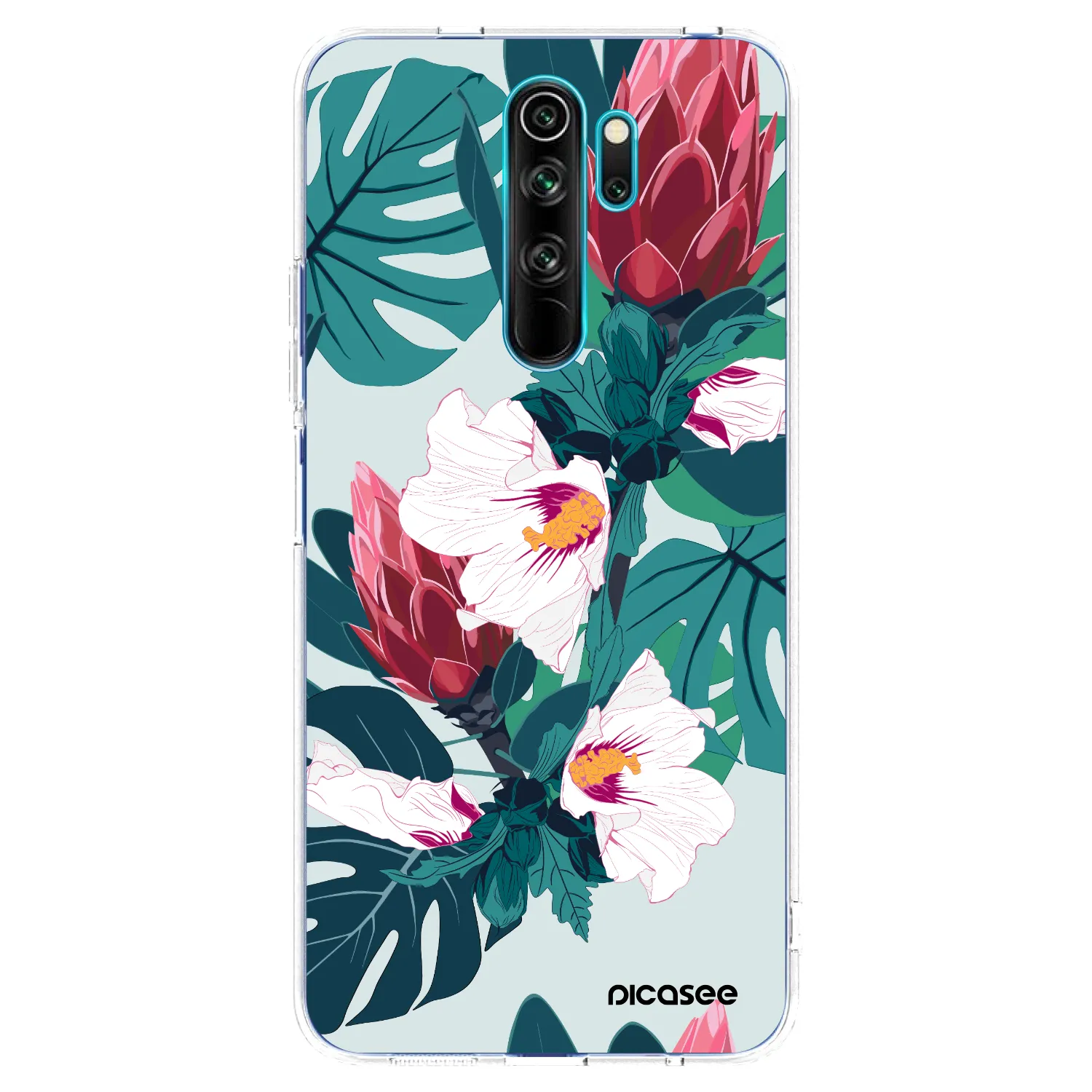 Picasee silikonski prozorni ovitek za Xiaomi Redmi Note 8 Pro - Rhododendron