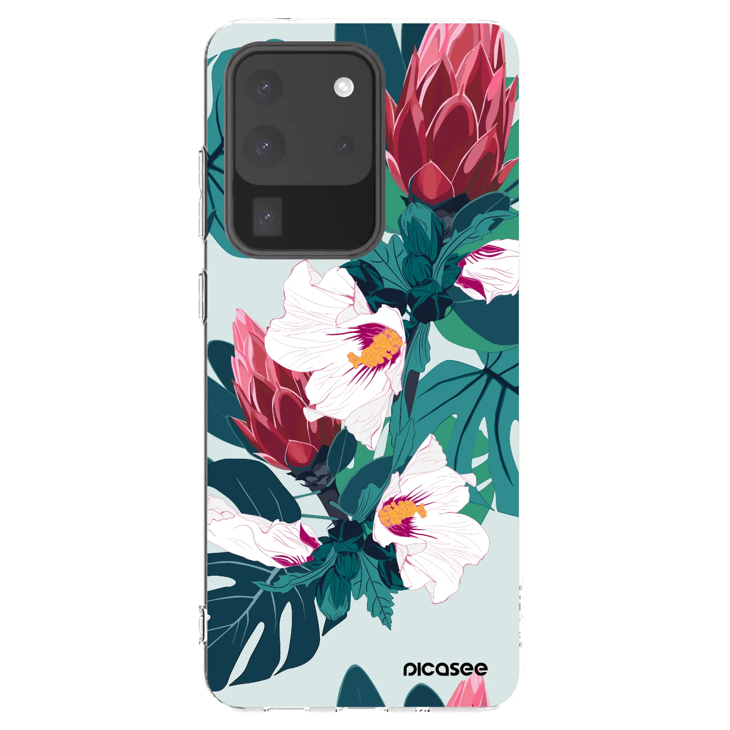 Picasee silikonski prozorni ovitek za Samsung Galaxy S20 Ultra 5G G988F - Rhododendron