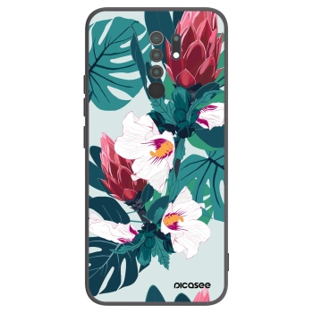 Picasee silikonski črni ovitek za Xiaomi Redmi 9 - Rhododendron