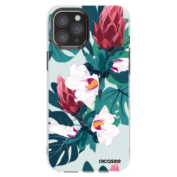 Picasee silikonski prozorni ovitek za Apple iPhone 12 Pro Max - Rhododendron