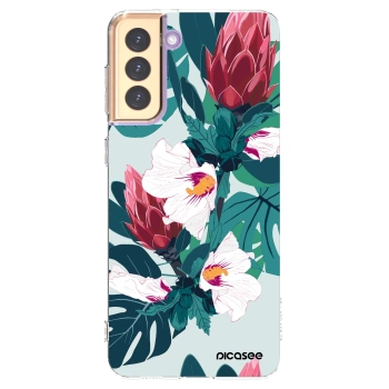 Picasee silikonski prozorni ovitek za Samsung Galaxy S21+ 5G G996F - Rhododendron