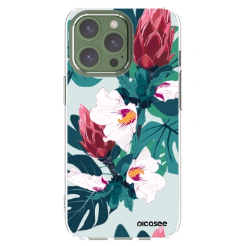 Picasee silikonski prozorni ovitek za Apple iPhone 13 Pro - Rhododendron