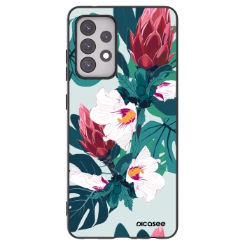 Picasee silikonski črni ovitek za Samsung Galaxy A52s 5G A528B - Rhododendron