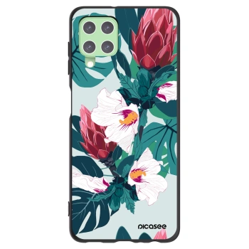 Picasee silikonski črni ovitek za Samsung Galaxy A22 A225F 4G - Rhododendron