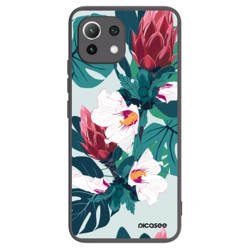 Picasee silikonski črni ovitek za Xiaomi 11 Lite 5G NE - Rhododendron