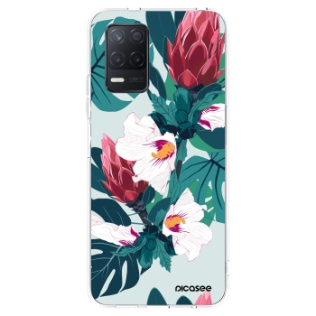Picasee silikonski prozorni ovitek za Realme 8 5G - Rhododendron