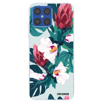 Picasee silikonski prozorni ovitek za Honor X8 4G - Rhododendron