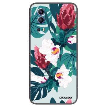 Picasee silikonski črni ovitek za Vivo Y52 5G - Rhododendron