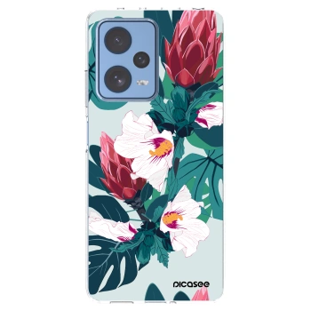 Picasee silikonski prozorni ovitek za Xiaomi Redmi Note 12 Pro 5G - Rhododendron