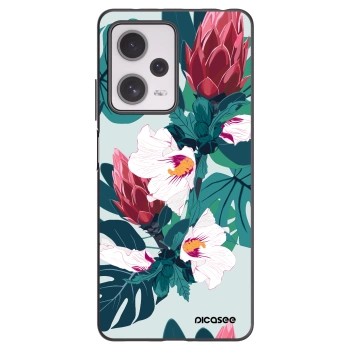 Picasee silikonski črni ovitek za Xiaomi Redmi Note 12 Pro+ 5G - Rhododendron