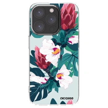 Picasee silikonski prozorni ovitek za Apple iPhone 15 Pro - Rhododendron