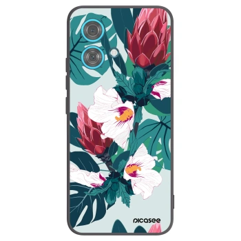 Picasee silikonski črni ovitek za Motorola Edge 40 Neo - Rhododendron