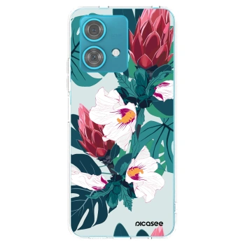 Picasee silikonski prozorni ovitek za Motorola Edge 40 Neo - Rhododendron