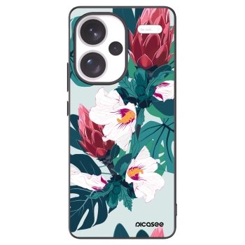 Picasee silikonski črni ovitek za Xiaomi Redmi Note 13 Pro+ 5G - Rhododendron