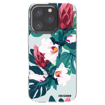 Picasee silikonski prozorni ovitek za Apple iPhone 16 Pro - Rhododendron