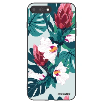 Picasee silikonski črni ovitek za Apple iPhone 7 Plus - Rhododendron