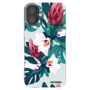 Picasee silikonski prozorni ovitek za Apple iPhone 16 Plus - Rhododendron