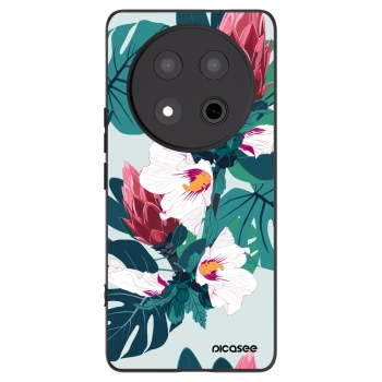 Picasee silikonski črni ovitek za Honor Magic7 Lite 5G - Rhododendron