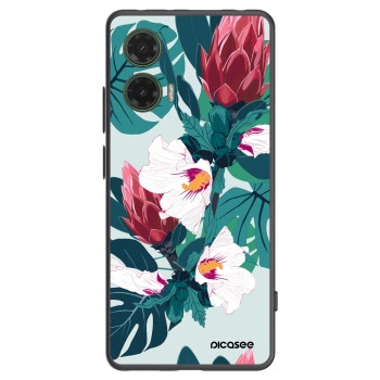 Picasee silikonski črni ovitek za Motorola Moto G35 5G - Rhododendron
