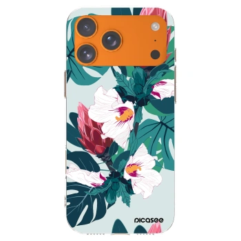 Picasee silikonski prozorni ovitek za Apple iPhone 17 Pro Max - Rhododendron