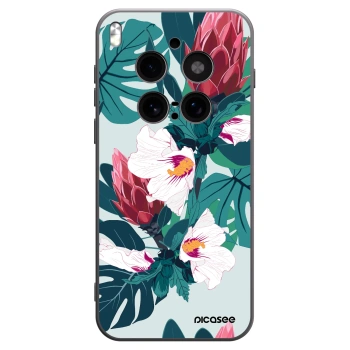 Picasee silikonski črni ovitek za Vivo X300 Pro - Rhododendron
