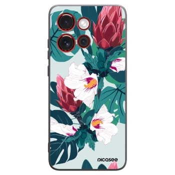 Picasee silikonski črni ovitek za Motorola Edge 60 Neo 5G - Rhododendron