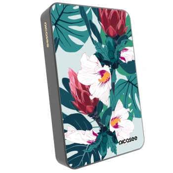 Picasee Prenosna baterija z MagSafe 10 000 mAh Siva - Rhododendron