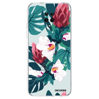 Picasee silikonski prozorni ovitek za Xiaomi Redmi Note 9 Pro - Rhododendron