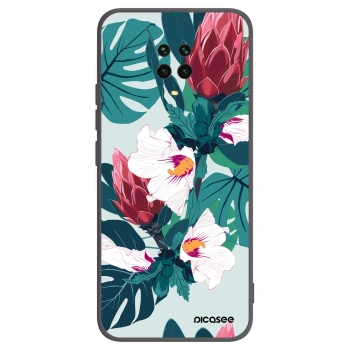 Picasee silikonski črni ovitek za Xiaomi Redmi Note 9S - Rhododendron