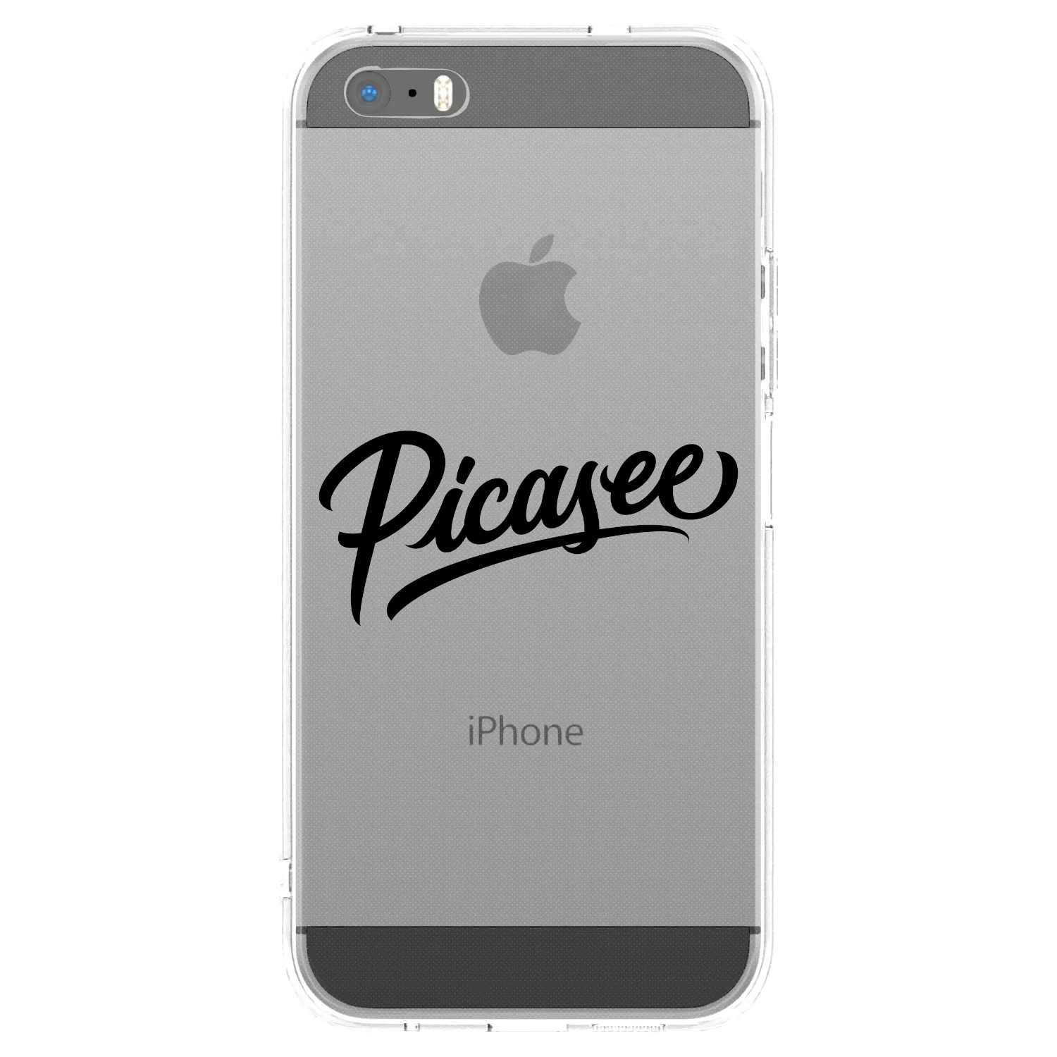 Picasee silikonski prozorni ovitek za Apple iPhone 5/5S/SE - Picasee - old logo - black