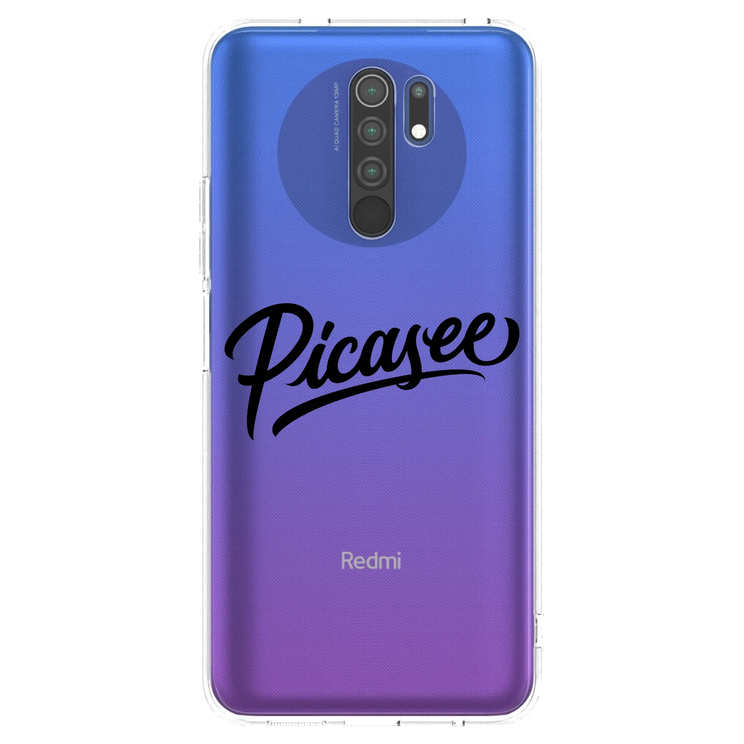 Picasee silikonski prozorni ovitek za Xiaomi Redmi 9 - Picasee - old logo - black
