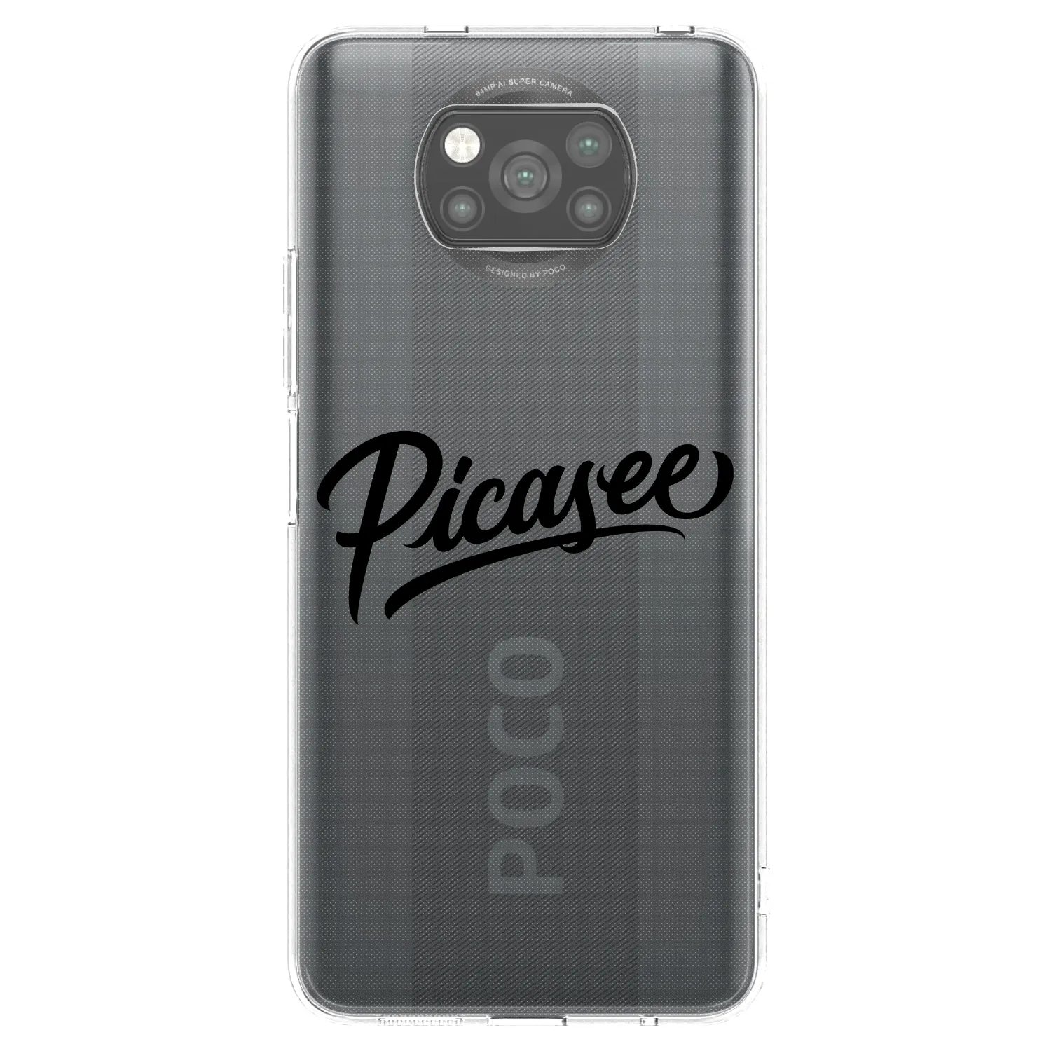 Picasee silikonski črni ovitek za Xiaomi Poco X3 - Picasee - old logo - black