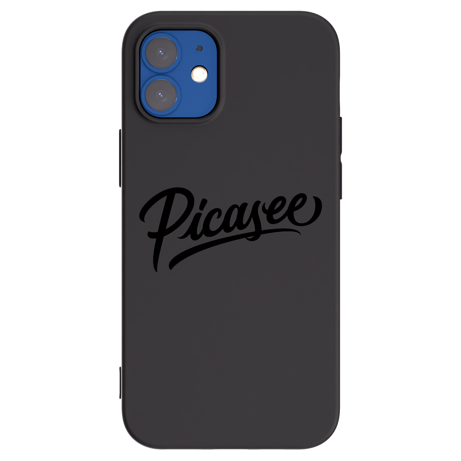 Picasee silikonski črni ovitek za Apple iPhone 12 mini - Picasee - old logo - black