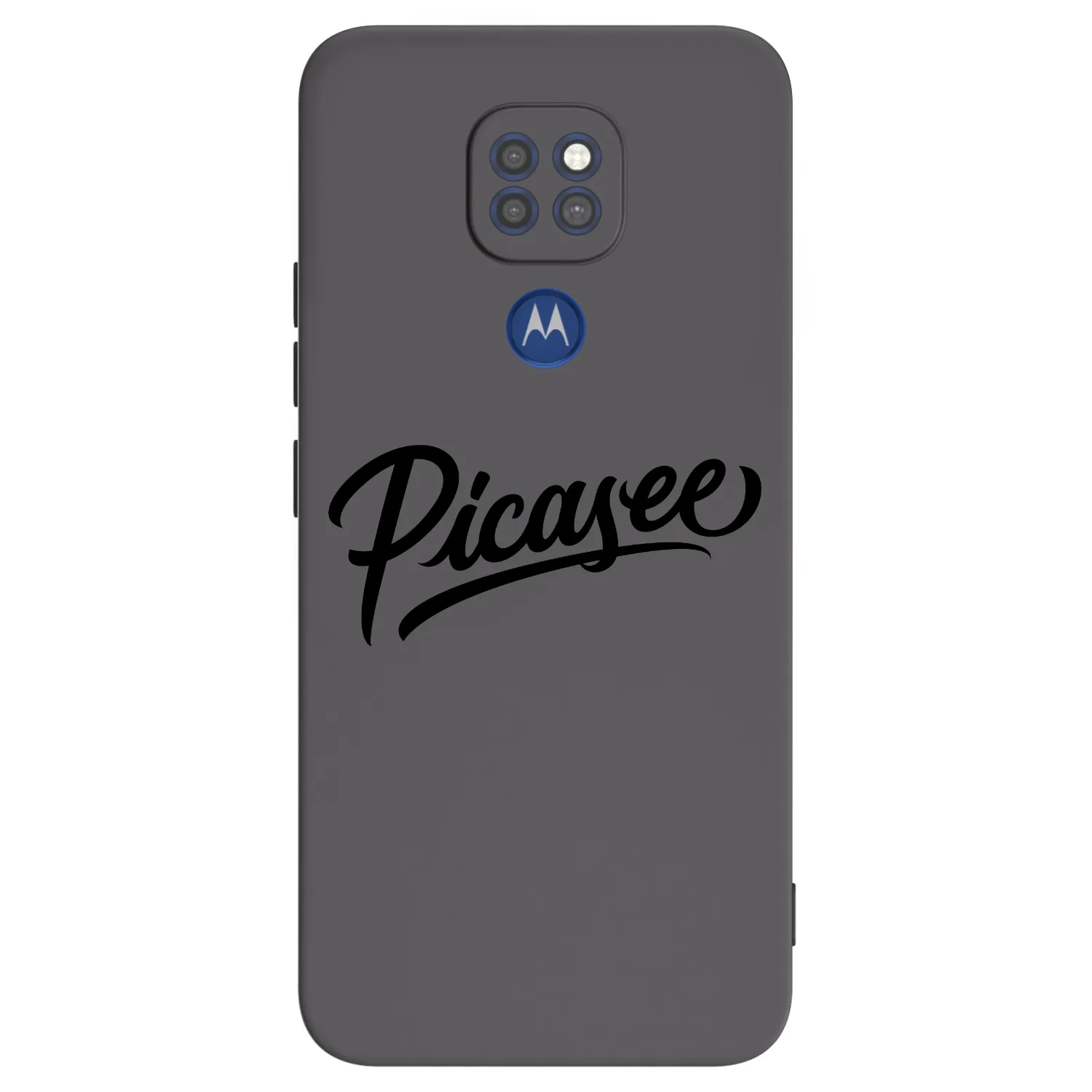 Picasee silikonski črni ovitek za Motorola Moto G9 Play - Picasee - old logo - black