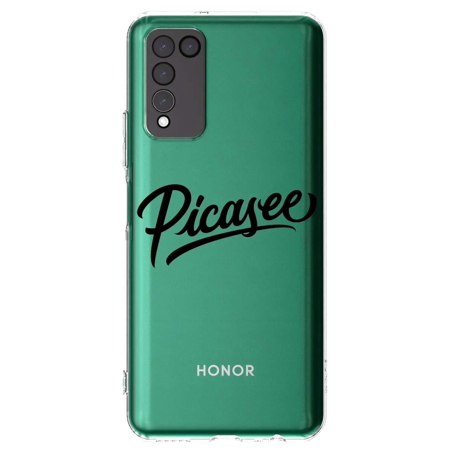 Picasee silikonski prozorni ovitek za Honor 10X Lite - Picasee - old logo - black