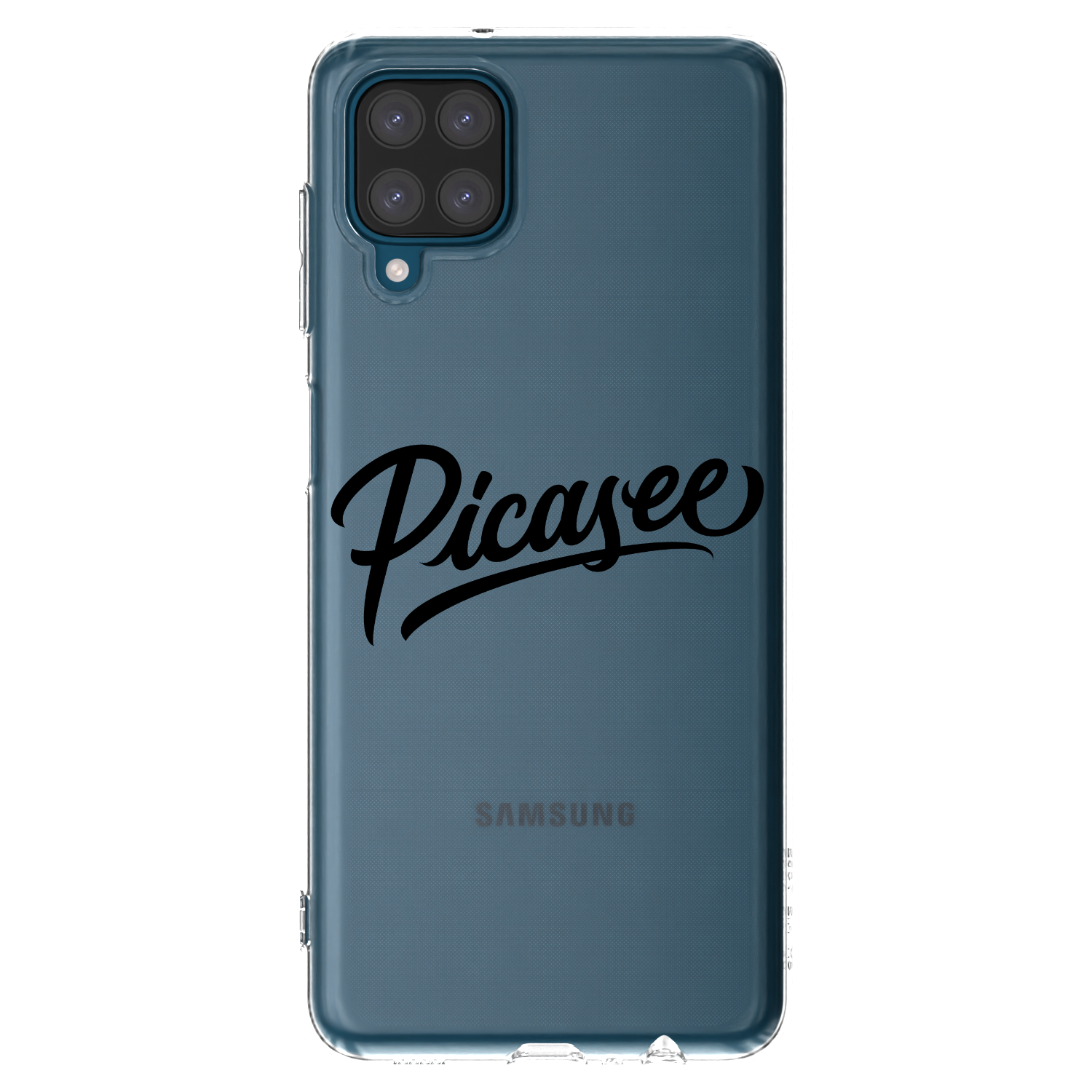 Picasee silikonski prozorni ovitek za Samsung Galaxy A12 A125F - Picasee - old logo - black