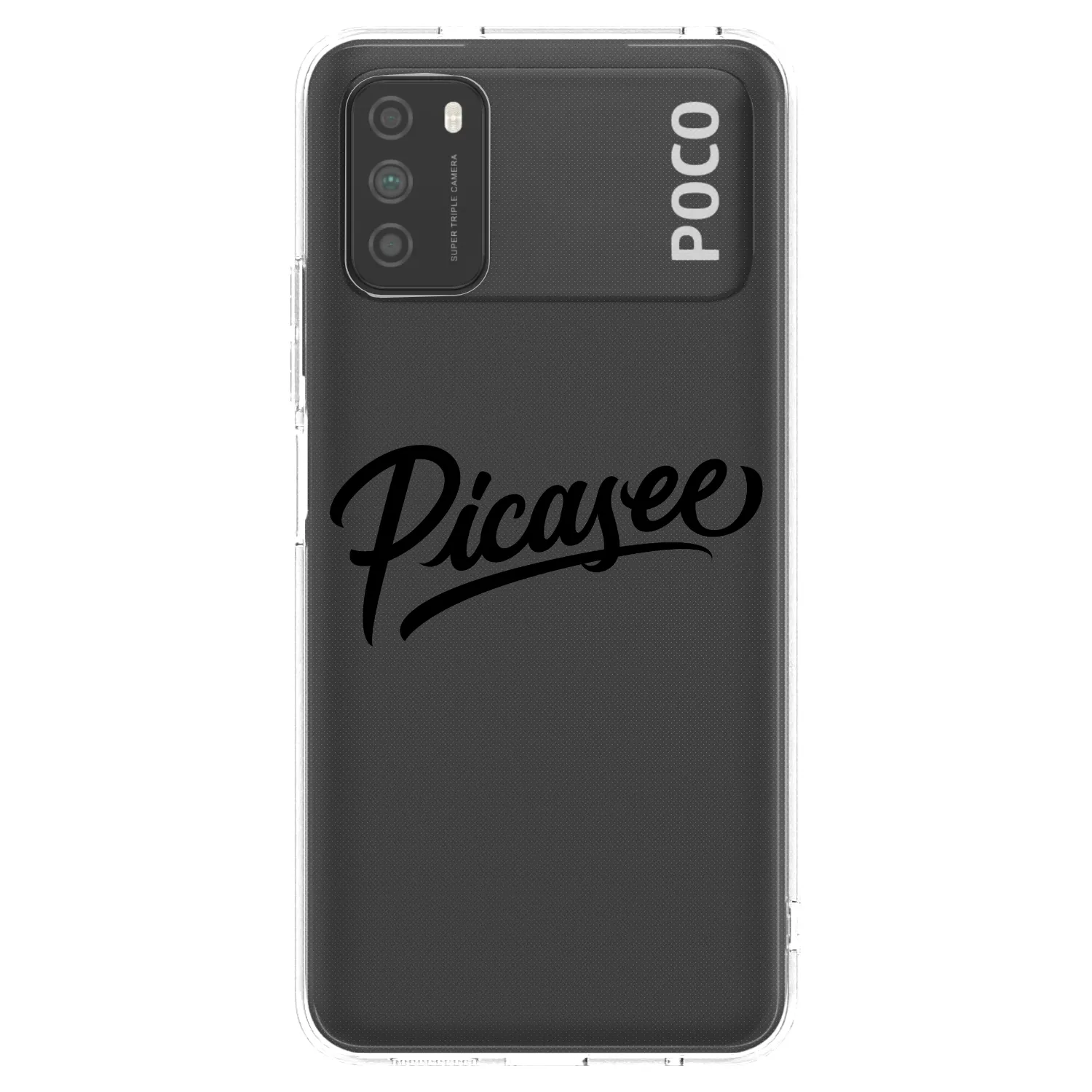Picasee silikonski prozorni ovitek za Xiaomi Poco M3 - Picasee - old logo - black