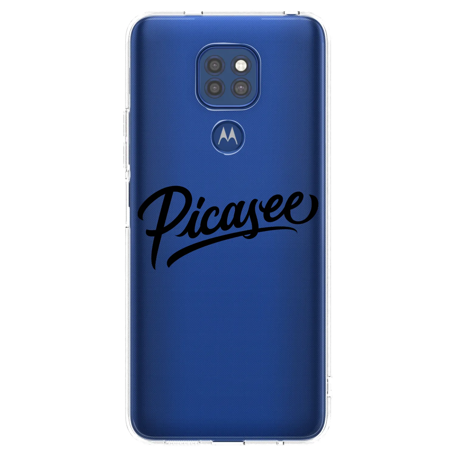 Picasee silikonski prozorni ovitek za Motorola Moto G9 Play - Picasee - old logo - black