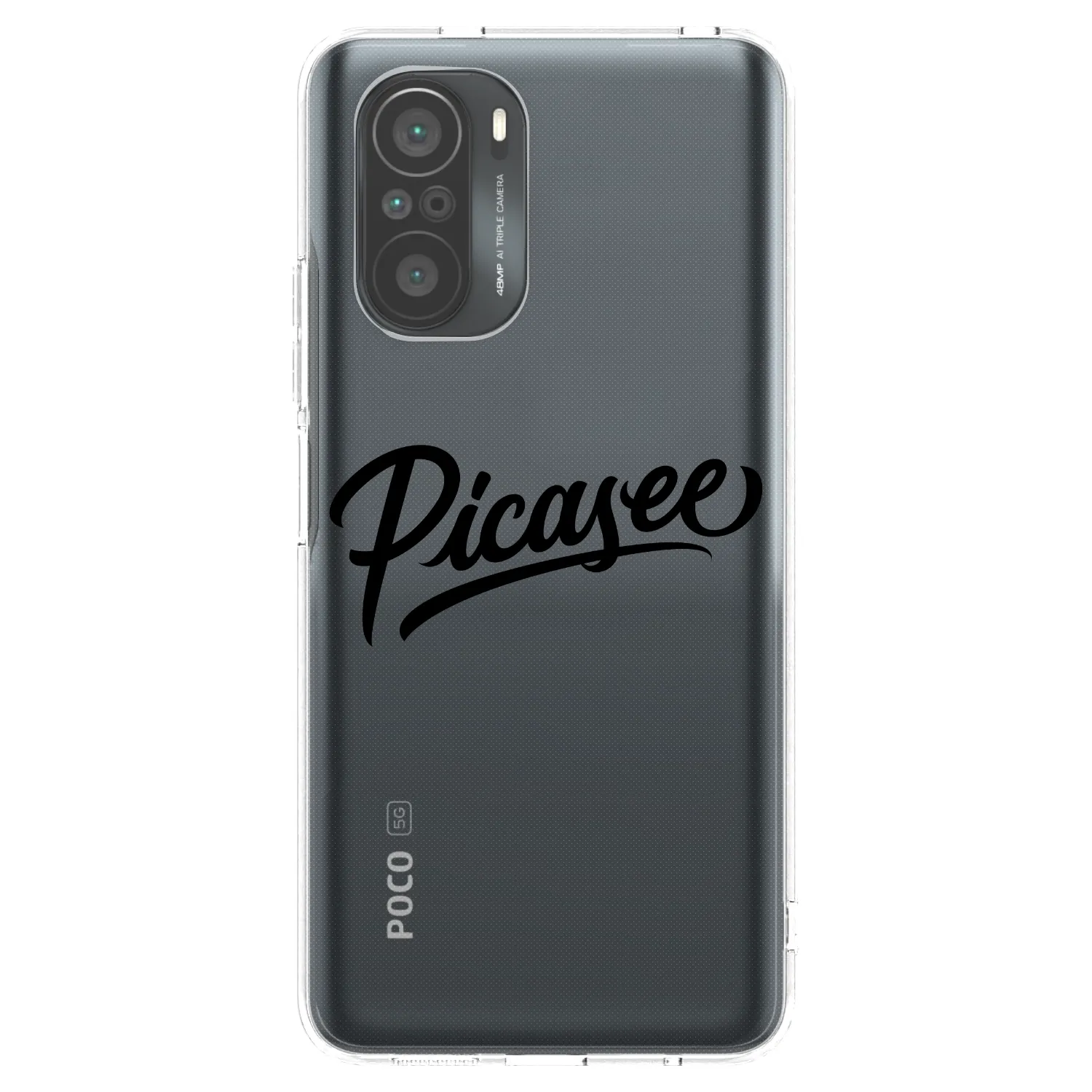 Picasee silikonski prozorni ovitek za Xiaomi Poco F3 - Picasee - old logo - black
