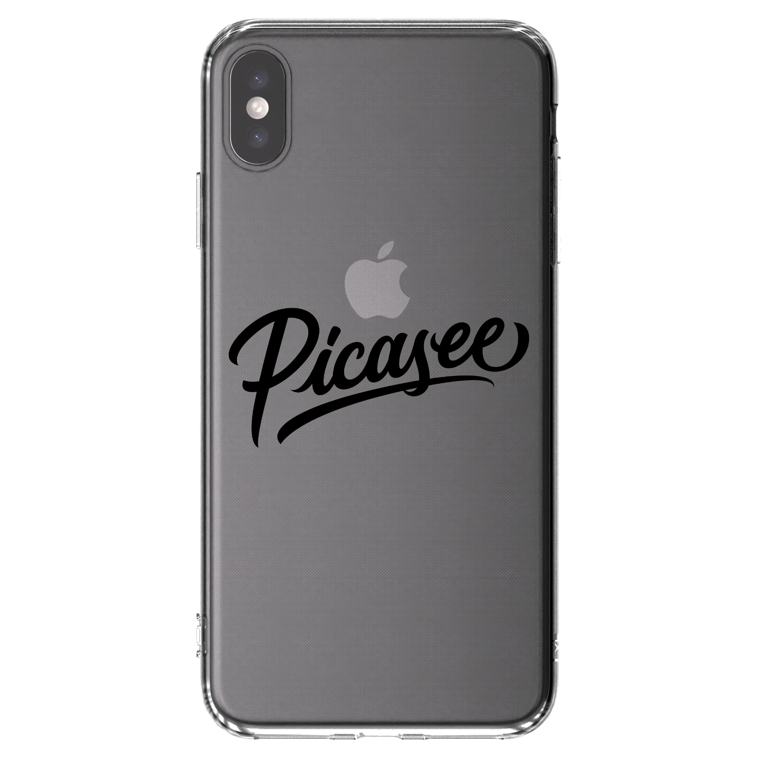 Picasee silikonski prozorni ovitek za Apple iPhone XS Max - Picasee - old logo - black