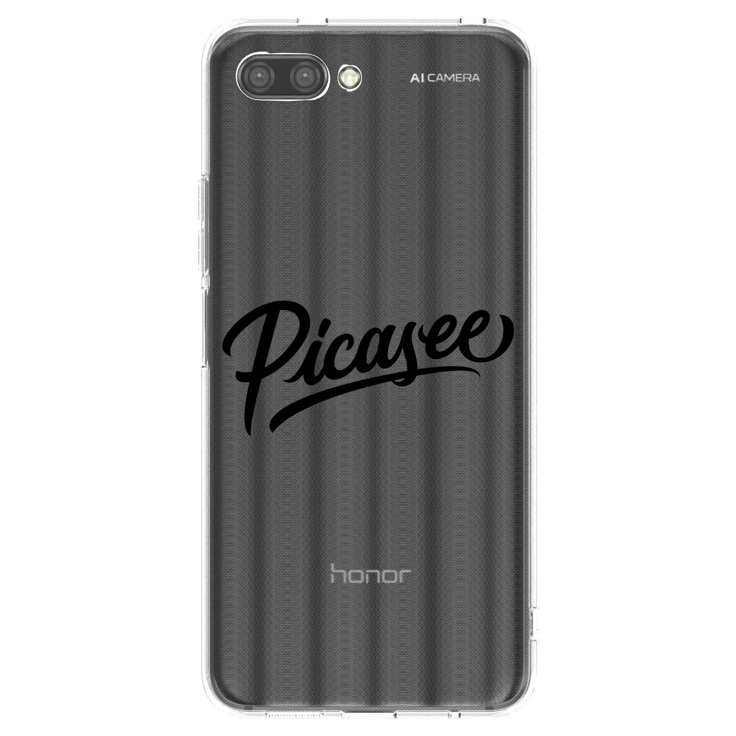 Picasee silikonski prozorni ovitek za Honor 10 - Picasee - old logo - black
