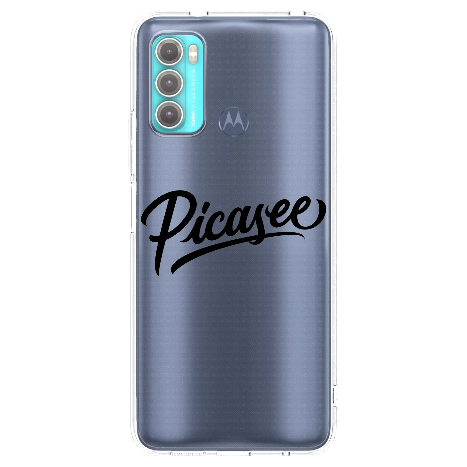 Picasee silikonski prozorni ovitek za Motorola Moto G60 - Picasee - old logo - black