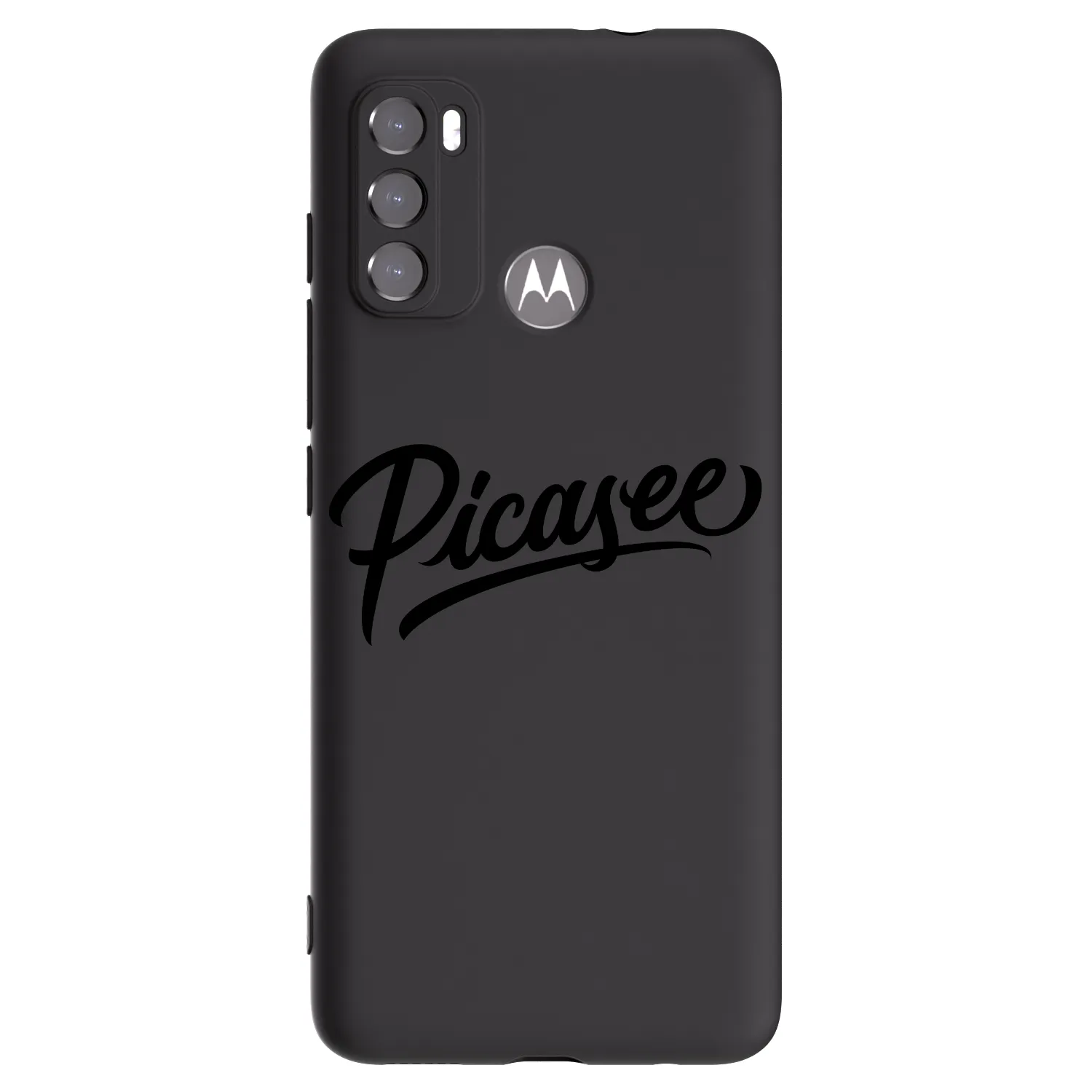 Picasee silikonski črni ovitek za Motorola Moto G60 - Picasee - old logo - black