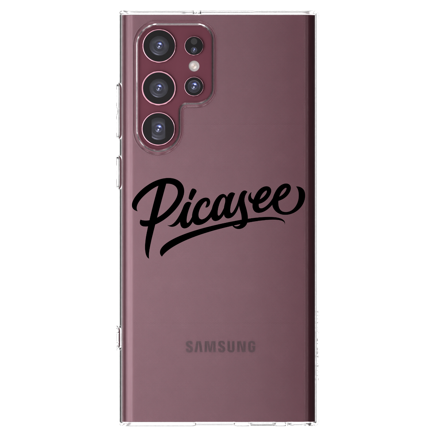 Picasee silikonski prozorni ovitek za Samsung Galaxy S22 Ultra 5G - Picasee - old logo - black