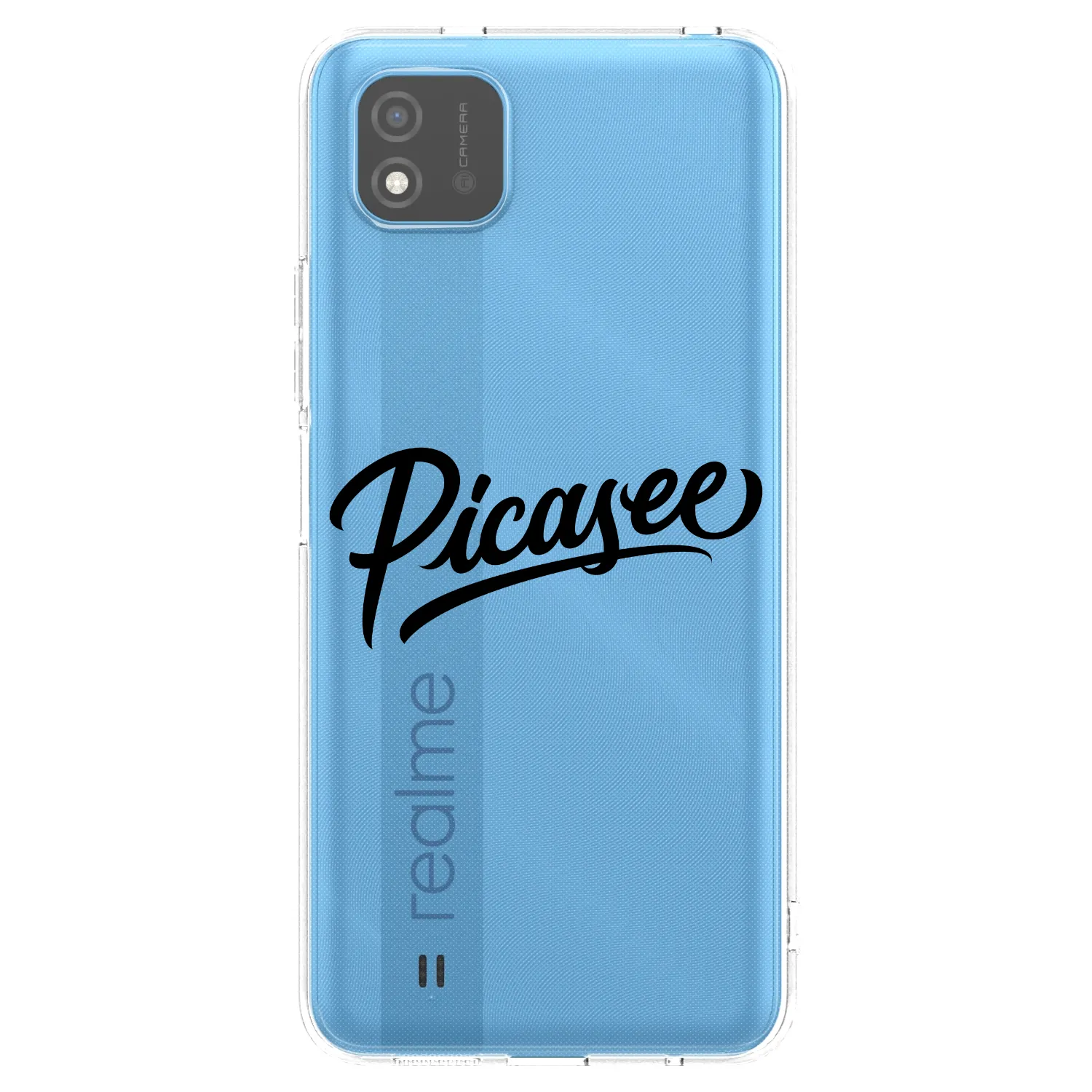 Picasee silikonski prozorni ovitek za Realme C11 (2021) - Picasee - old logo - black