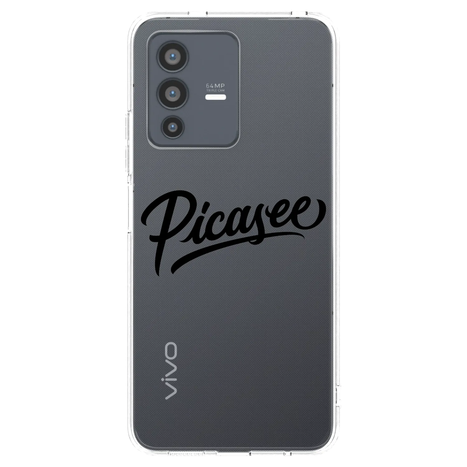 Picasee silikonski prozorni ovitek za Vivo V23 5G - Picasee - old logo - black