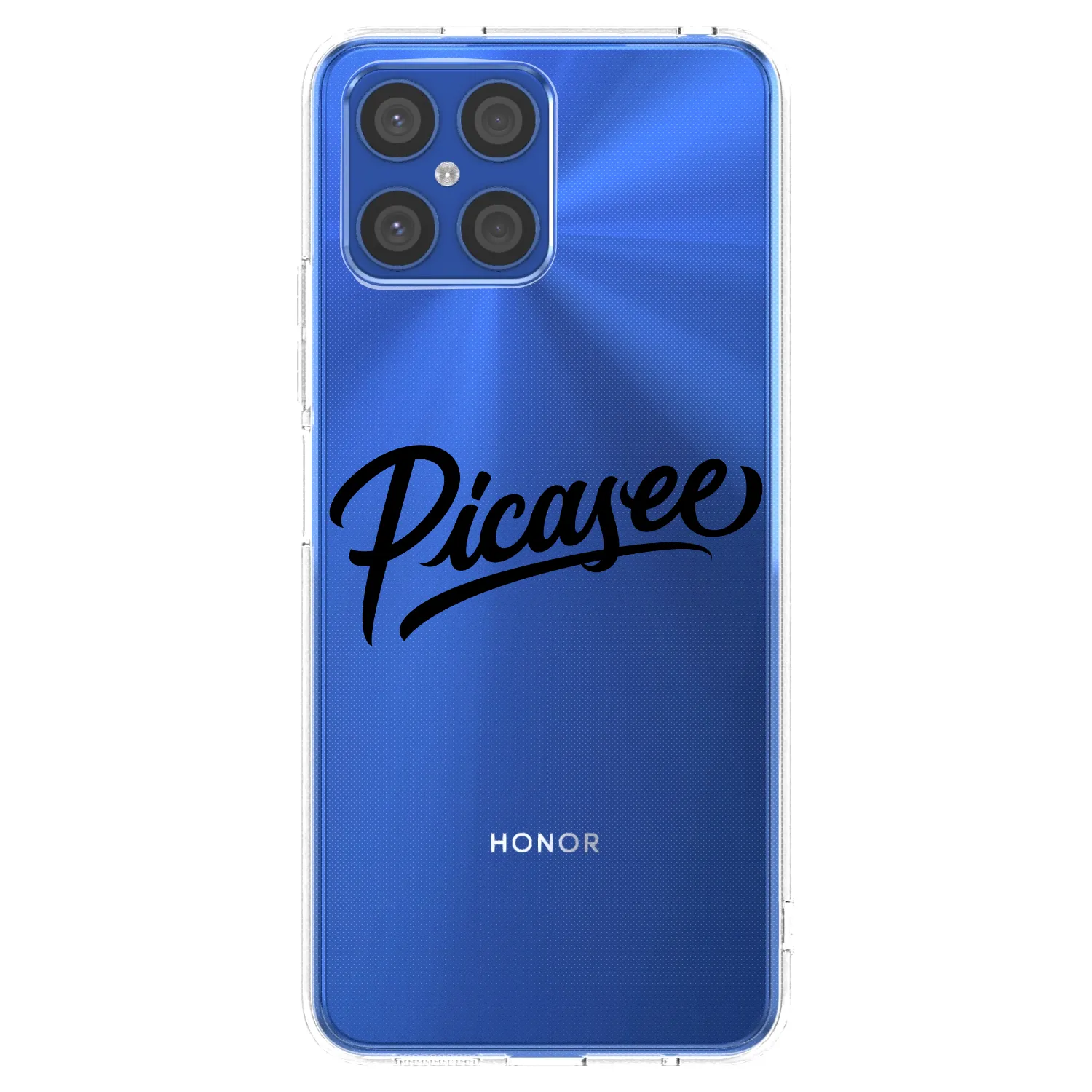 Picasee silikonski prozorni ovitek za Honor X8 4G - Picasee - old logo - black
